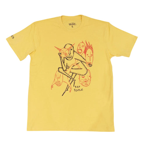 Bad People Tee  - sunset yellow