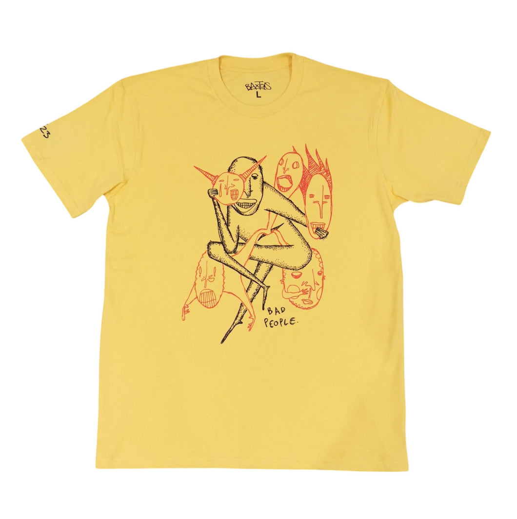Bad People Tee  - sunset yellow