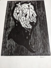 Stigmata Demon Lino Print